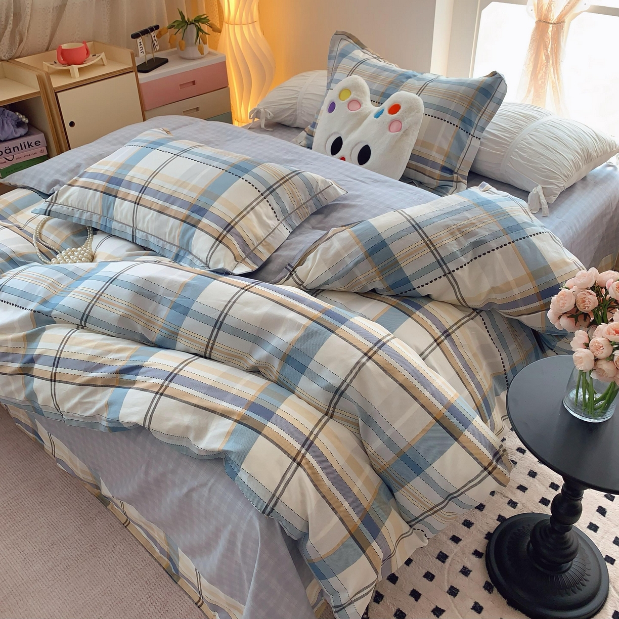 91家纺网 家纺一手货源 找家纺 莱豫家纺 2025春夏新款亲肤舒适小清新印花全棉纯棉四件套-第二批 琥珀时光