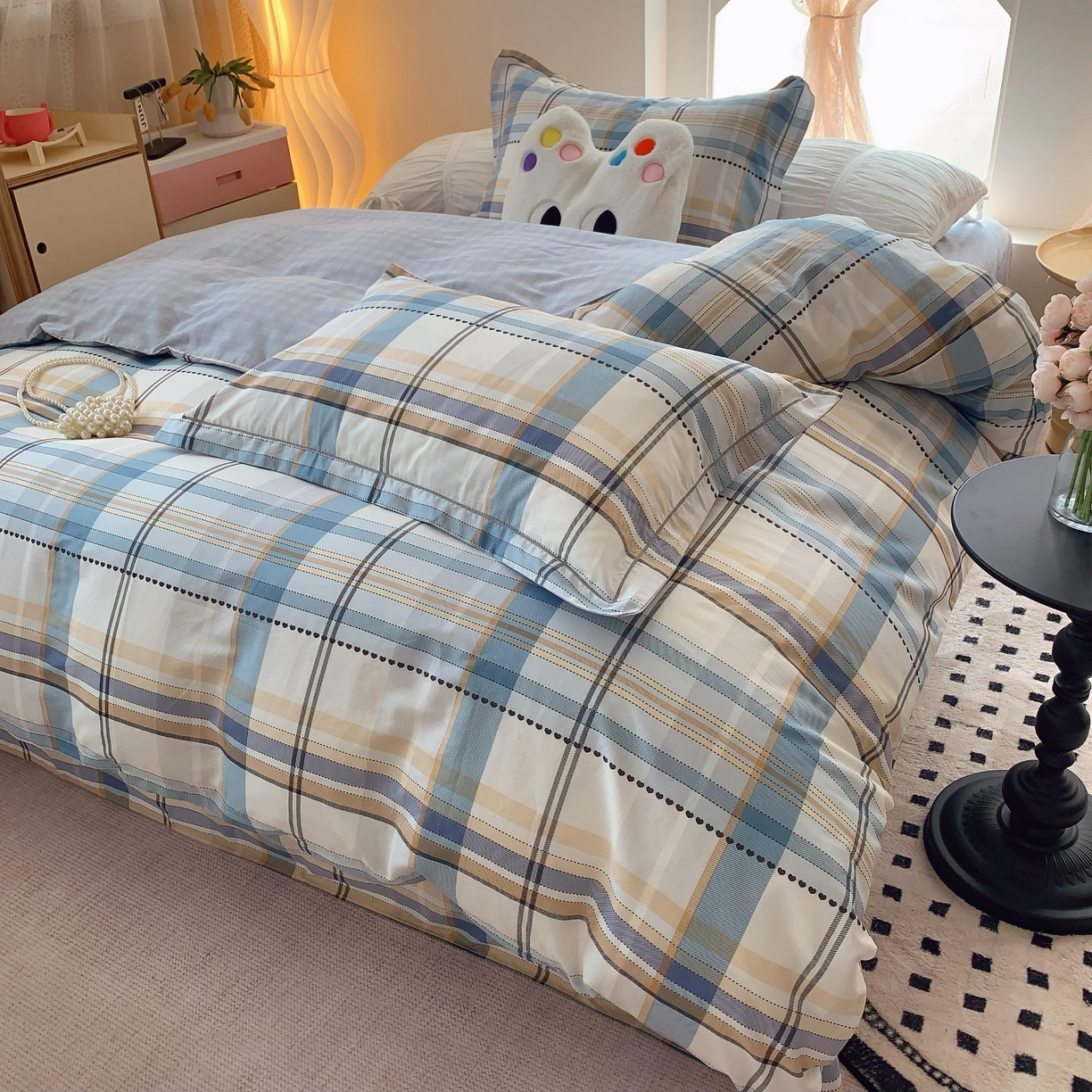 91家纺网 家纺一手货源 找家纺 莱豫家纺 2025春夏新款亲肤舒适小清新印花全棉纯棉四件套-第二批 琥珀时光