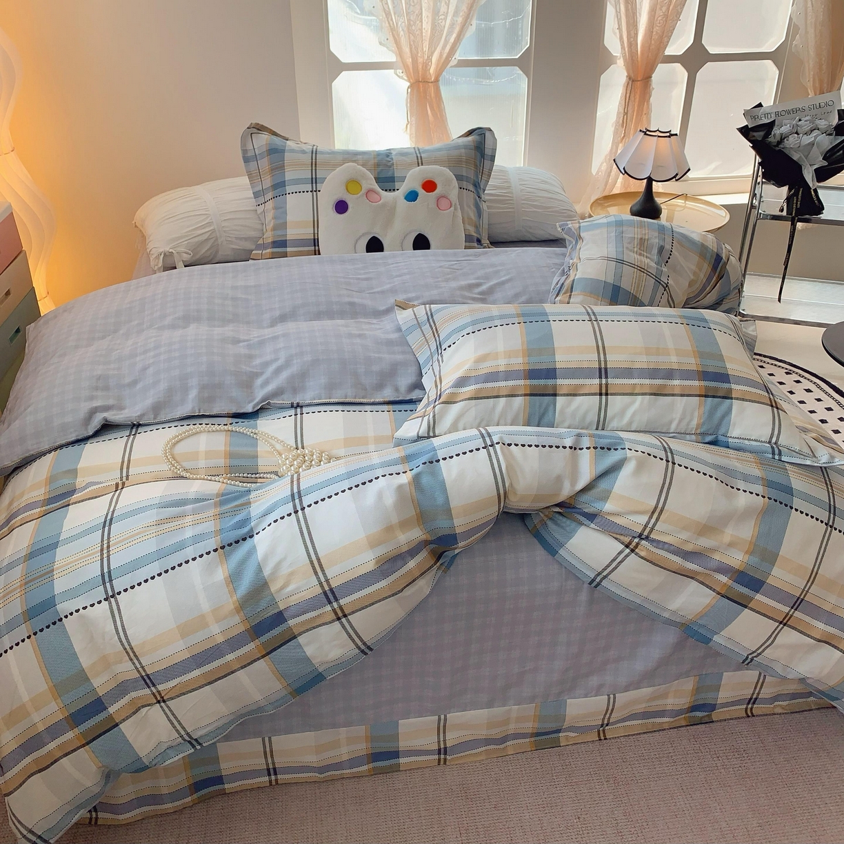 91家纺网 家纺一手货源 找家纺 莱豫家纺 2025春夏新款亲肤舒适小清新印花全棉纯棉四件套-第二批 琥珀时光