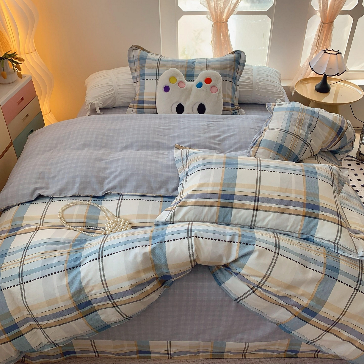 91家纺网 家纺一手货源 找家纺 莱豫家纺 2025春夏新款亲肤舒适小清新印花全棉纯棉四件套-第二批 琥珀时光