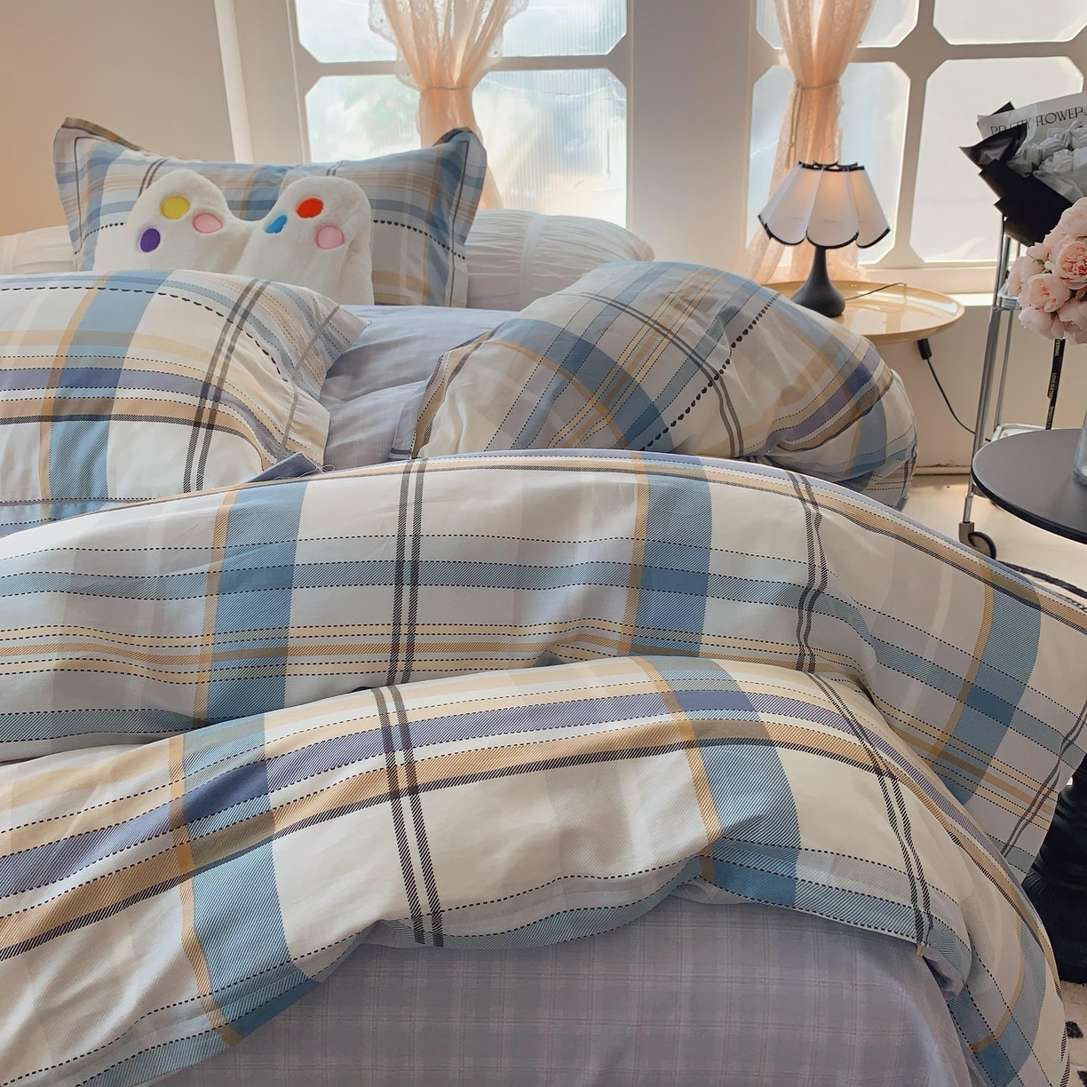 91家纺网 家纺一手货源 找家纺 莱豫家纺 2025春夏新款亲肤舒适小清新印花全棉纯棉四件套-第二批 琥珀时光