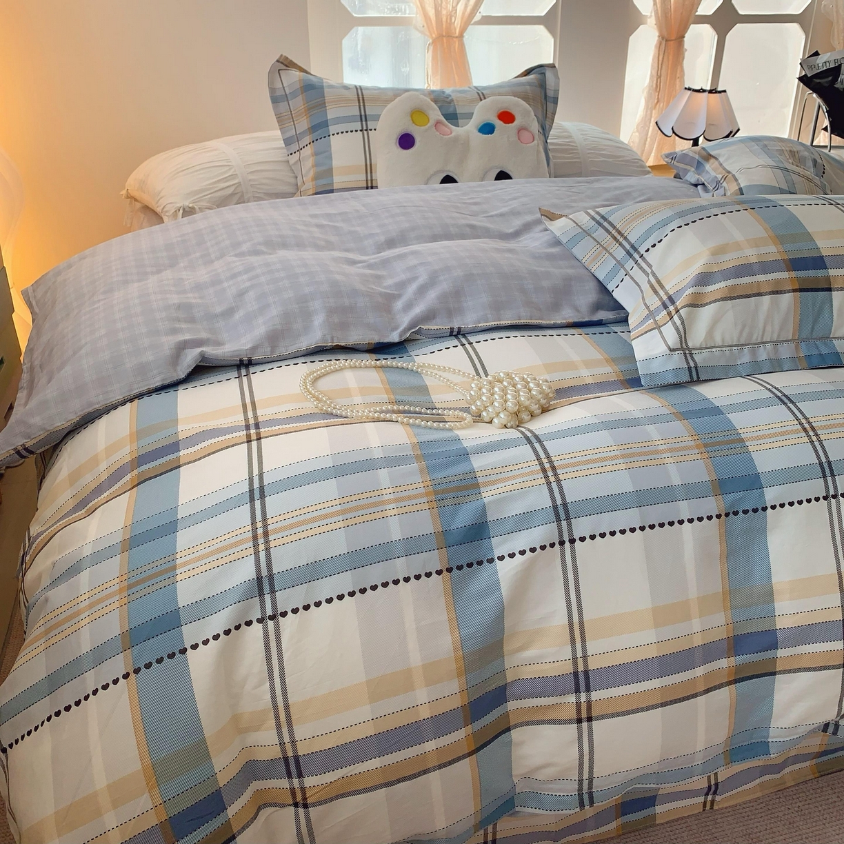 91家纺网 家纺一手货源 找家纺 莱豫家纺 2025春夏新款亲肤舒适小清新印花全棉纯棉四件套-第二批 琥珀时光