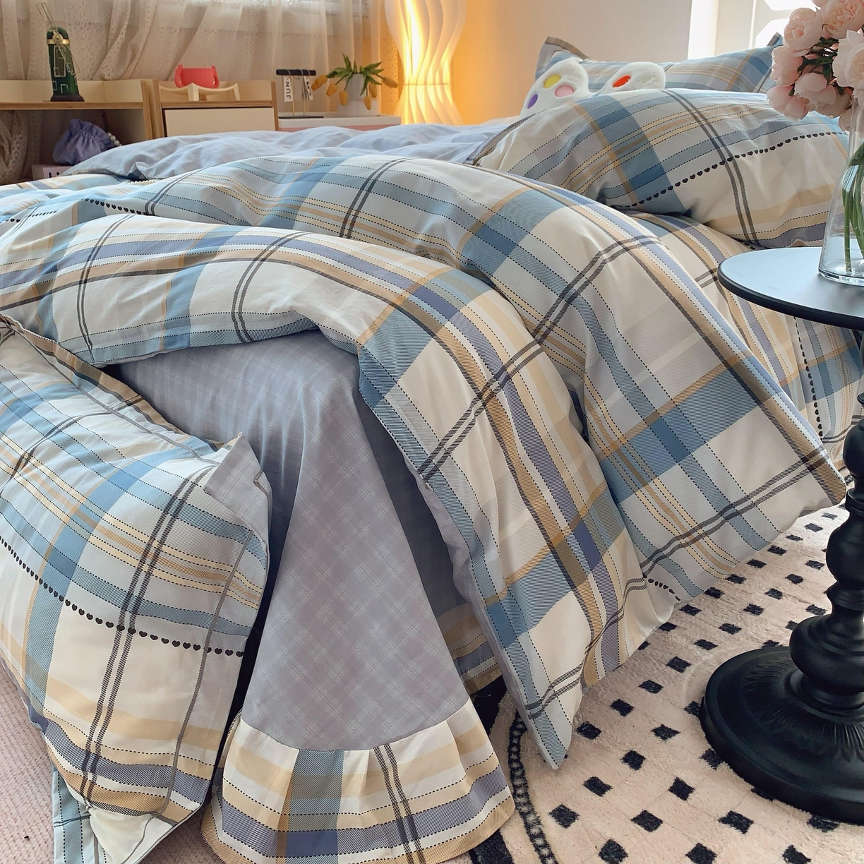 91家纺网 家纺一手货源 找家纺 莱豫家纺 2025春夏新款亲肤舒适小清新印花全棉纯棉四件套-第二批 琥珀时光