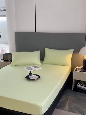 91家纺网 家纺一手货源 找家纺 （总）赫然家纺 2026新款亲肤舒适活性印染纯色磨毛床笠系列-单床笠