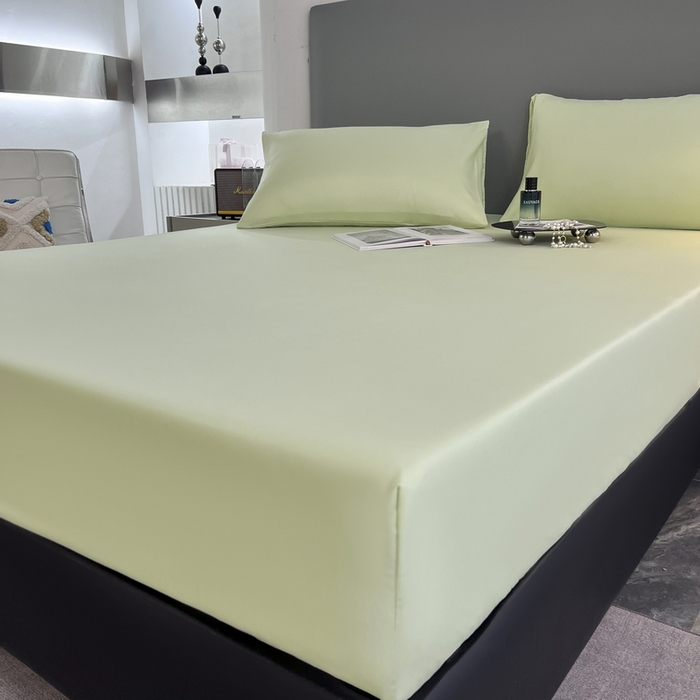 91家纺网 家纺一手货源 找家纺 （总）赫然家纺 2026新款亲肤舒适活性印染纯色磨毛床笠系列-单床笠