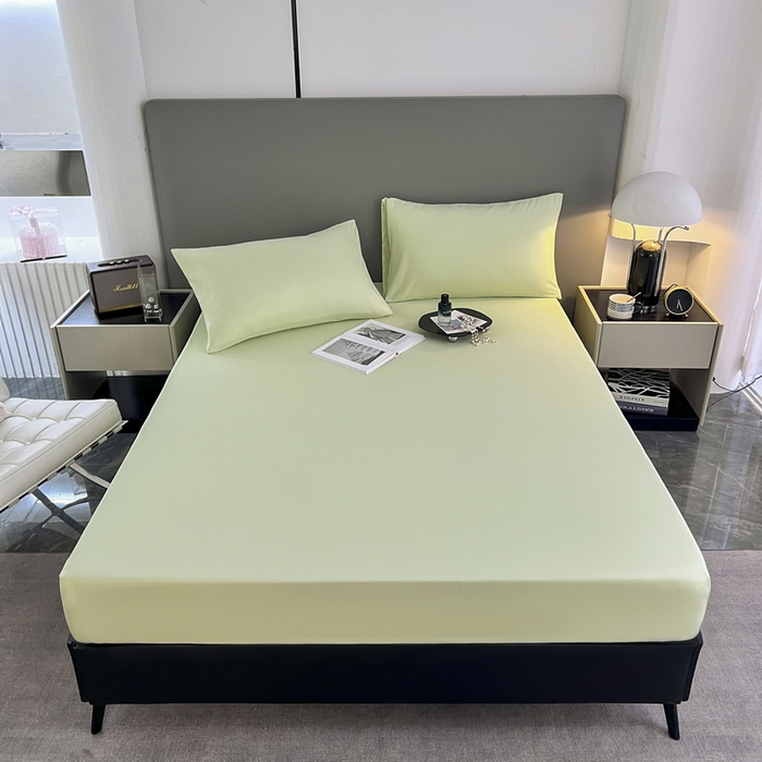 91家纺网 家纺一手货源 找家纺 （总）赫然家纺 2026新款亲肤舒适活性印染纯色磨毛床笠系列-单床笠