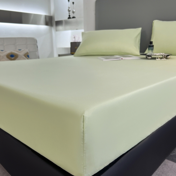 91家纺网 家纺一手货源 找家纺 （总）赫然家纺 2026新款亲肤舒适活性印染纯色磨毛床笠系列-单床笠