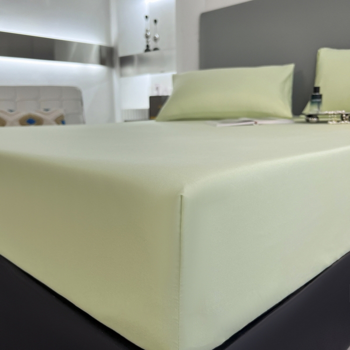 91家纺网 家纺一手货源 找家纺 （总）赫然家纺 2026新款亲肤舒适活性印染纯色磨毛床笠系列-单床笠