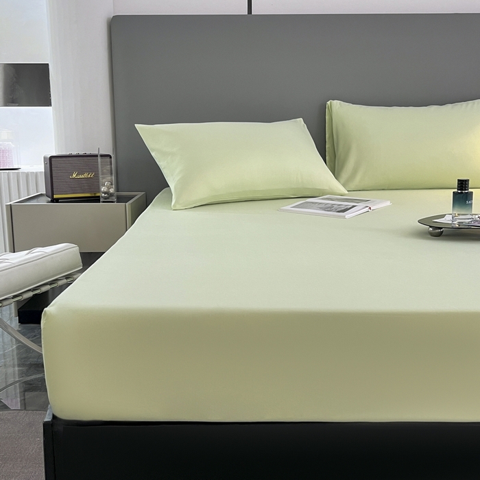 91家纺网 家纺一手货源 找家纺 （总）赫然家纺 2026新款亲肤舒适活性印染纯色磨毛床笠系列-单床笠