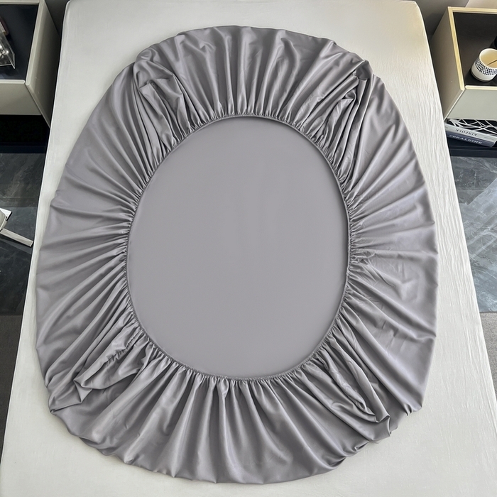 91家纺网 家纺一手货源 找家纺 赫然家纺 2026新款亲肤舒适活性印染纯色磨毛床笠系列-单床笠 浅灰