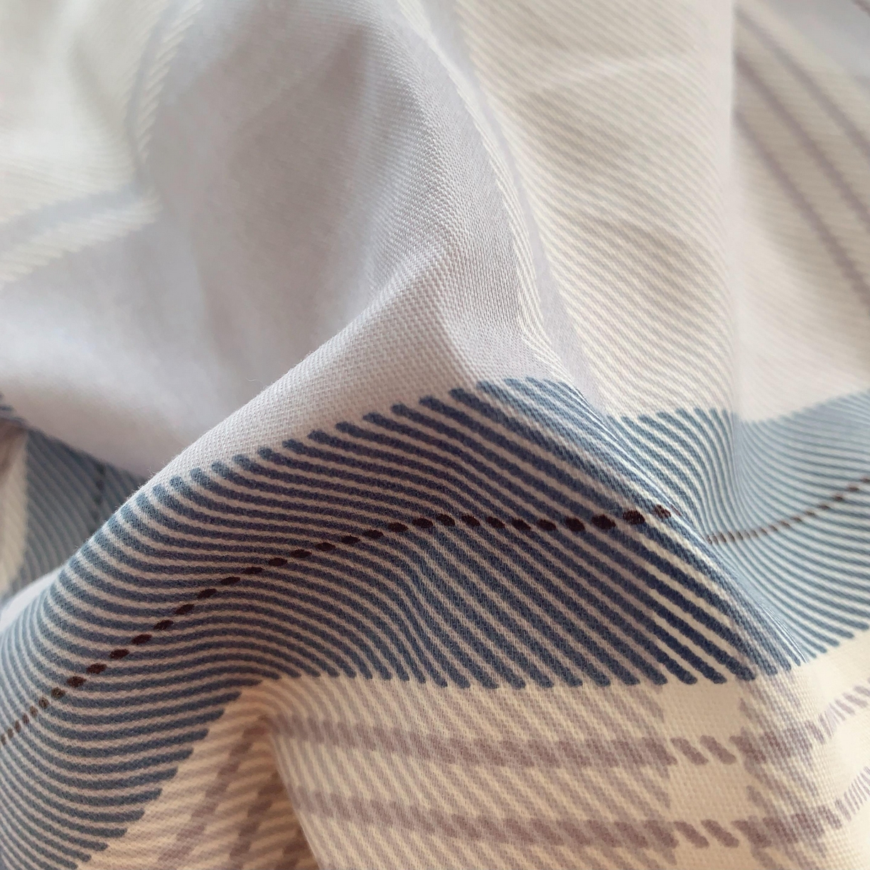 91家纺网 家纺一手货源 找家纺 莱豫家纺 2025春夏新款亲肤舒适小清新印花全棉纯棉四件套-第二批 蓝色大格