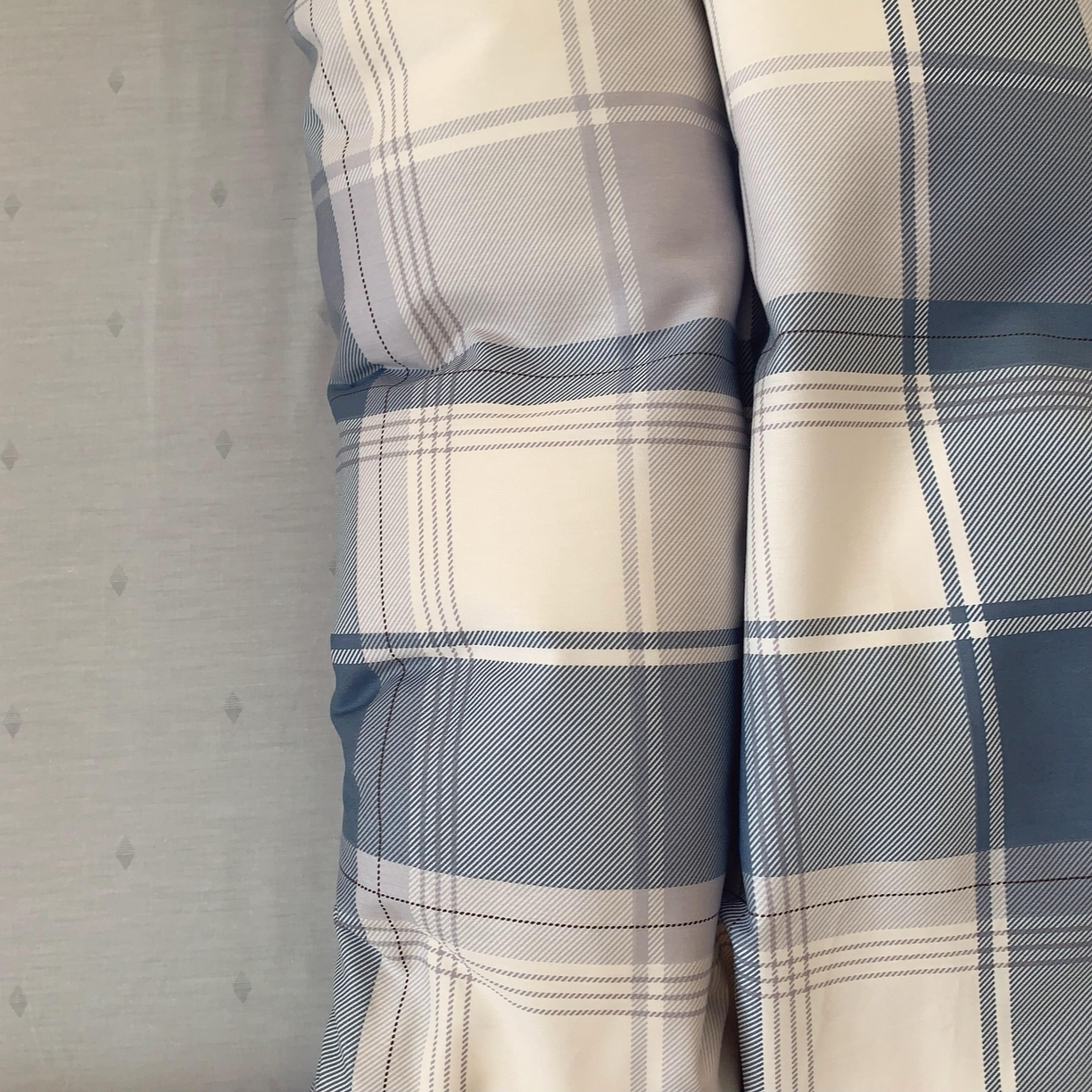 91家纺网 家纺一手货源 找家纺 莱豫家纺 2025春夏新款亲肤舒适小清新印花全棉纯棉四件套-第二批 蓝色大格