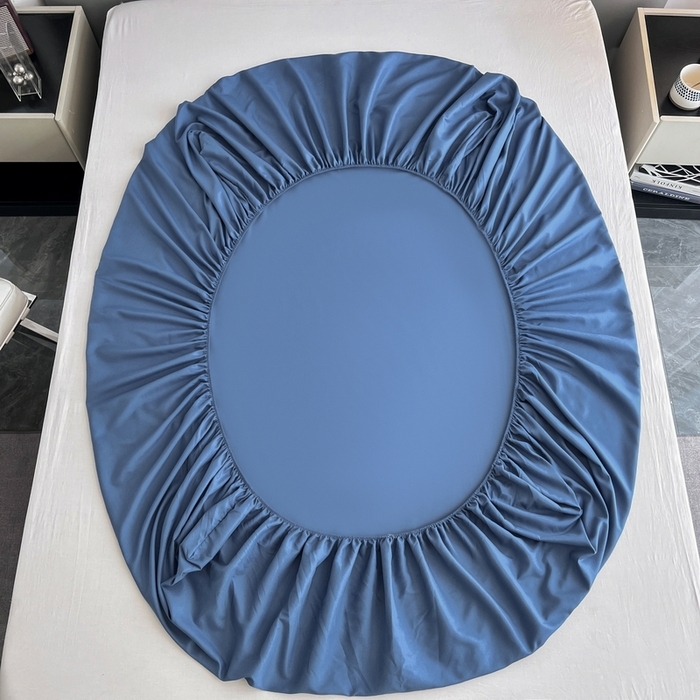 赫然家纺 2026新款亲肤舒适活性印染纯色磨毛床笠系列-单床笠 天蓝