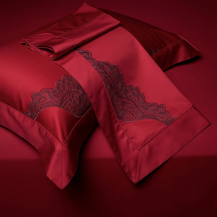 91家纺网 家纺一手货源 找家纺 （总）缔缦 2025新款Wedding高端婚庆60支长绒棉四件套-甜甜日子