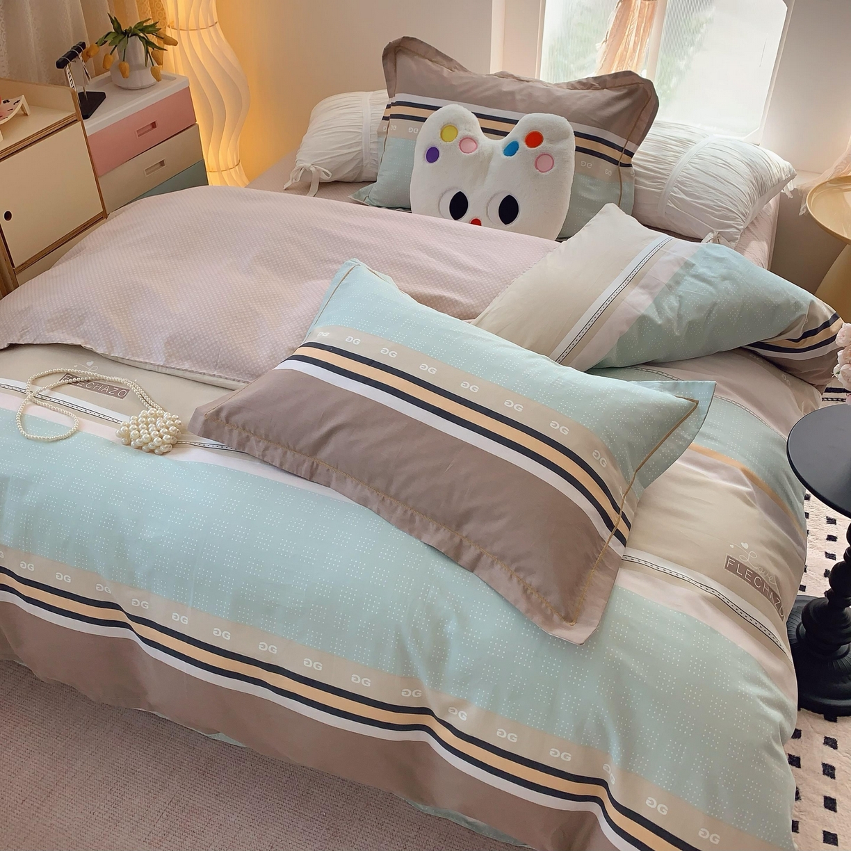 91家纺网 家纺一手货源 找家纺 莱豫家纺 2025春夏新款亲肤舒适小清新印花全棉纯棉四件套-第二批 米兰风情