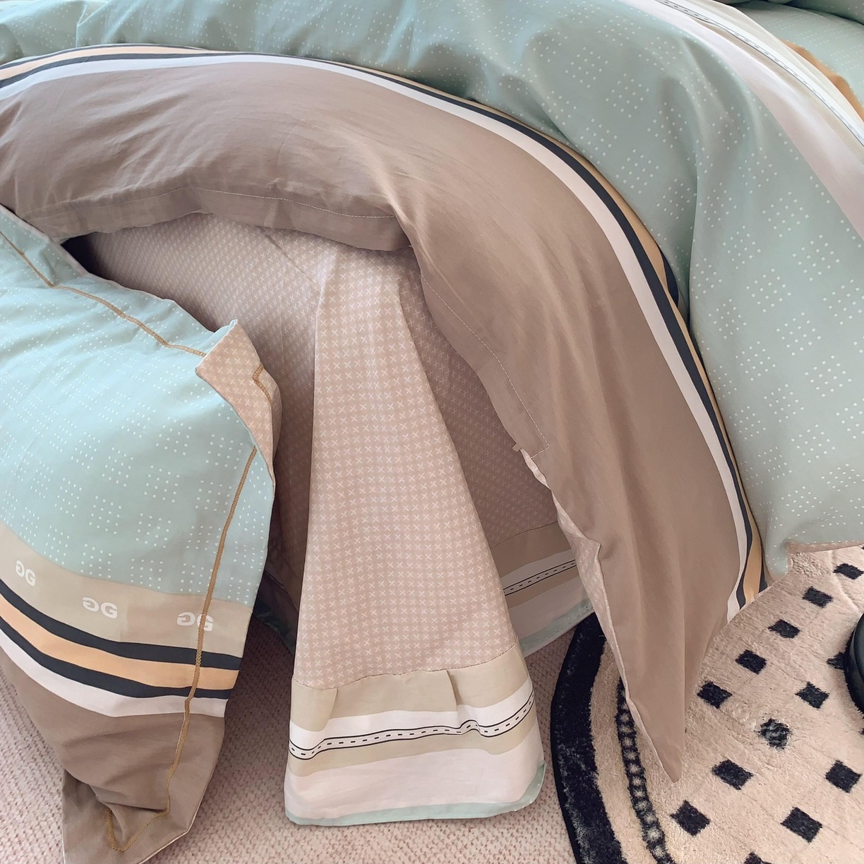 91家纺网 家纺一手货源 找家纺 莱豫家纺 2025春夏新款亲肤舒适小清新印花全棉纯棉四件套-第二批 米兰风情