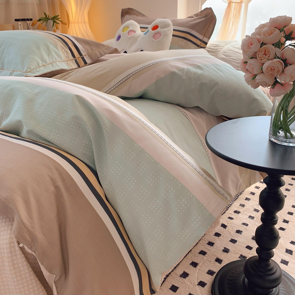 91家纺网 家纺一手货源 找家纺 莱豫家纺 2025春夏新款亲肤舒适小清新印花全棉纯棉四件套-第二批 米兰风情