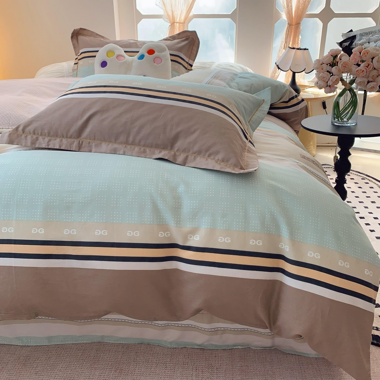 91家纺网 家纺一手货源 找家纺 莱豫家纺 2025春夏新款亲肤舒适小清新印花全棉纯棉四件套-第二批 米兰风情