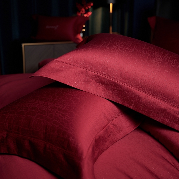 91家纺网 家纺一手货源 找家纺 （总）缔缦 2025新款Wedding高端婚庆60支长绒棉四件套-星辰大海