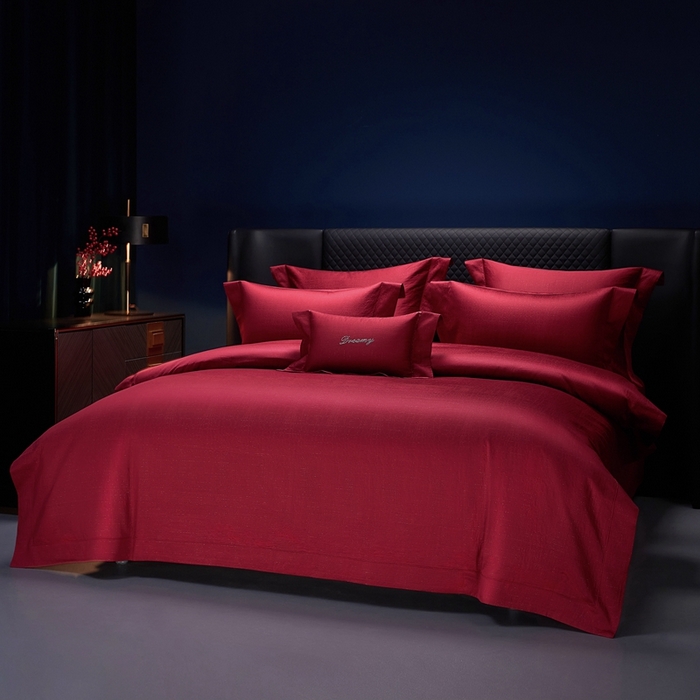 91家纺网 家纺一手货源 找家纺 （总）缔缦 2025新款Wedding高端婚庆60支长绒棉四件套-星辰大海