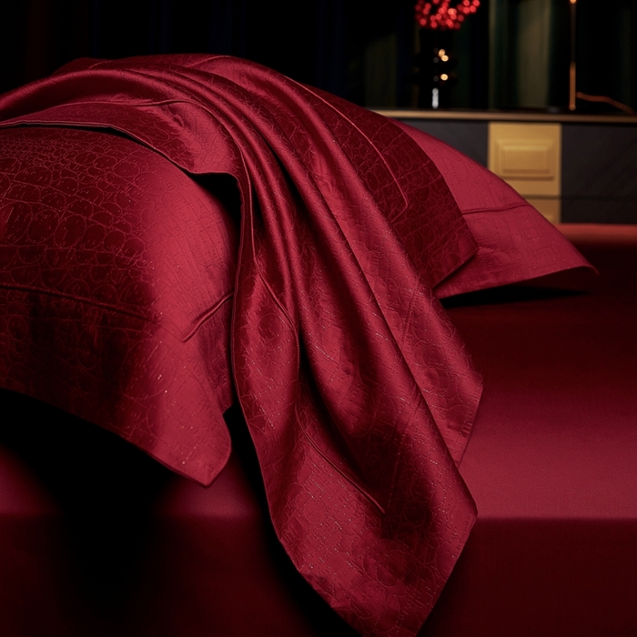 91家纺网 家纺一手货源 找家纺 （总）缔缦 2025新款Wedding高端婚庆60支长绒棉四件套-星辰大海