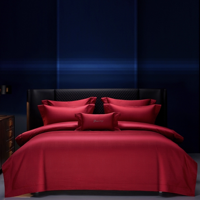 91家纺网 家纺一手货源 找家纺 （总）缔缦 2025新款Wedding高端婚庆60支长绒棉四件套-星辰大海