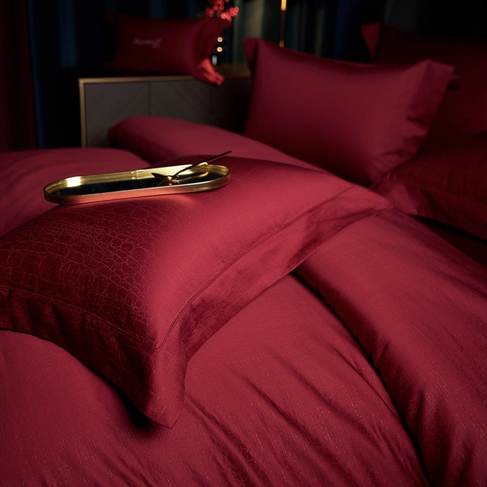 91家纺网 家纺一手货源 找家纺 （总）缔缦 2025新款Wedding高端婚庆60支长绒棉四件套-星辰大海