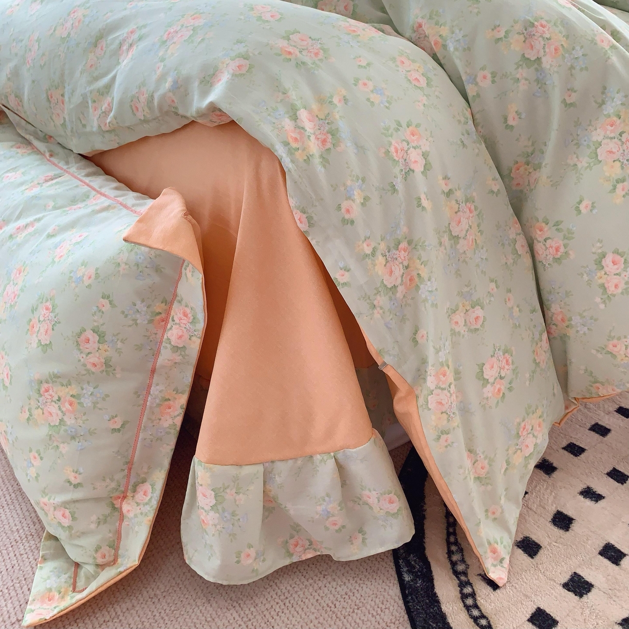 91家纺网 家纺一手货源 找家纺 莱豫家纺 2025春夏新款亲肤舒适小清新印花全棉纯棉四件套-第二批 茉莉花语