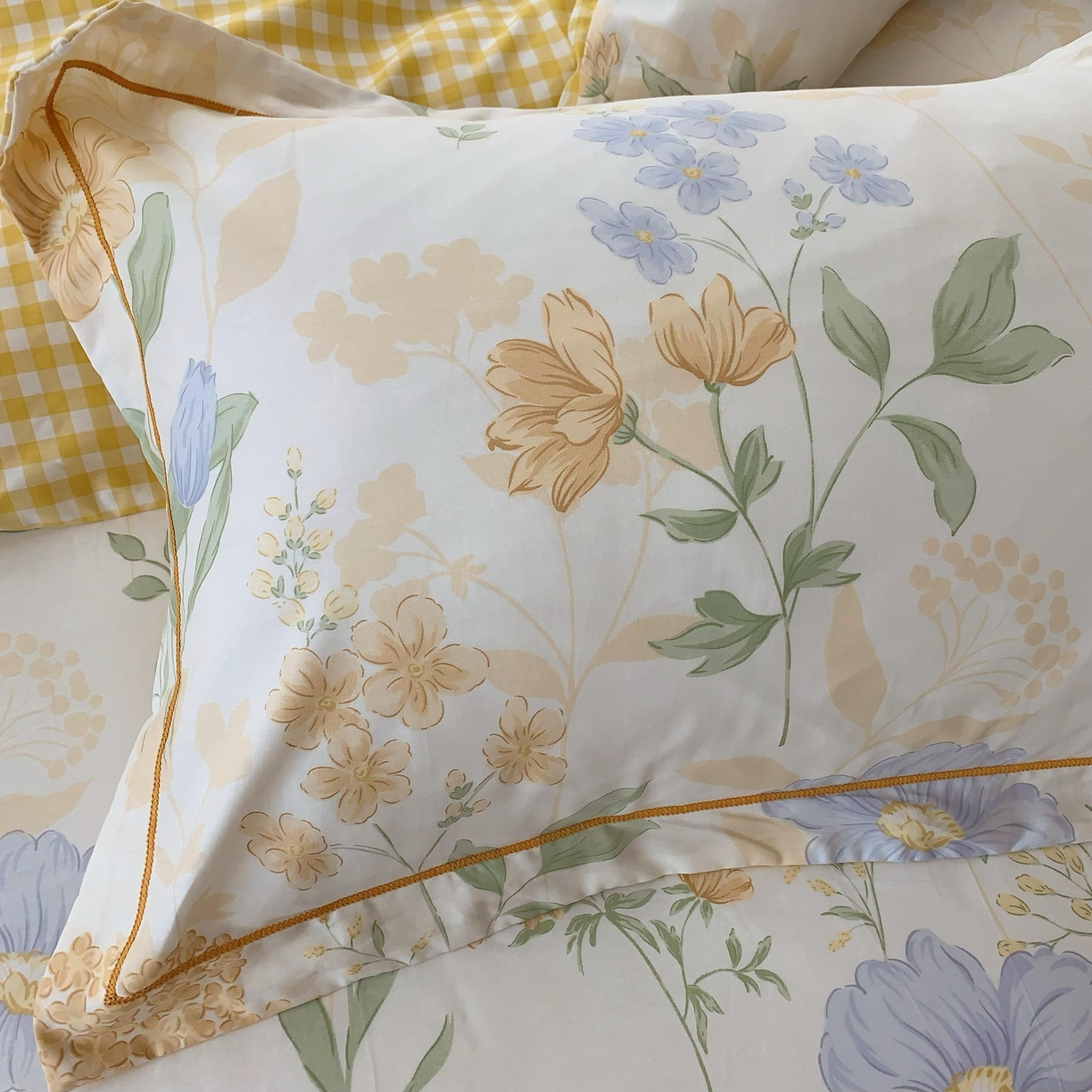 91家纺网 家纺一手货源 找家纺 莱豫家纺 2025春夏新款亲肤舒适小清新印花全棉纯棉四件套-第二批 四季花语