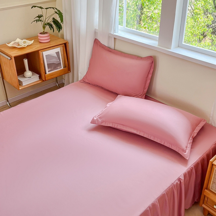 91家纺网 家纺一手货源 找家纺 恬澳家纺 2025新款外贸跨境电商亚马逊速卖通亲肤磨毛床裙欧美尺寸多多跨境平台TEMU希音虾皮 简系列-豆沙