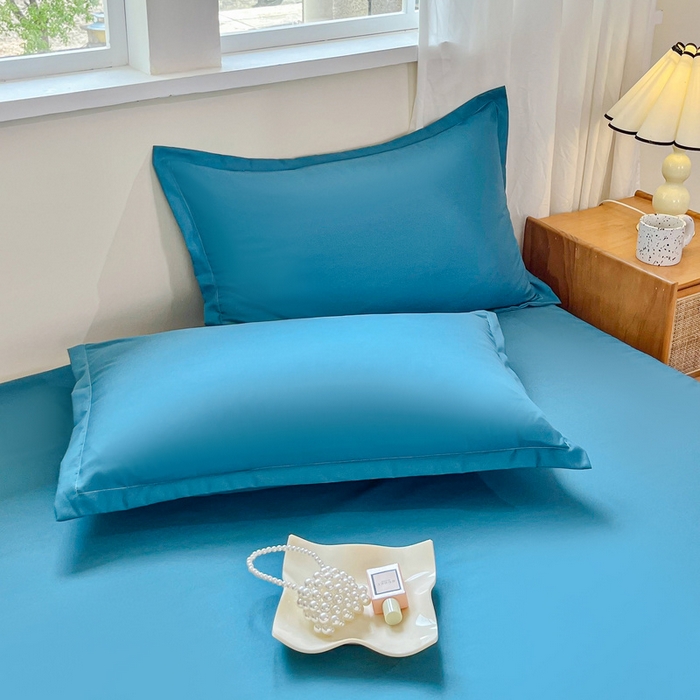 91家纺网 家纺一手货源 找家纺 恬澳家纺 2025新款外贸跨境电商亚马逊速卖通亲肤磨毛床裙欧美尺寸多多跨境平台TEMU希音虾皮 简系列-蓝