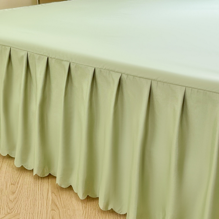 91家纺网 家纺一手货源 找家纺 恬澳家纺 2025新款外贸跨境电商亚马逊速卖通亲肤磨毛床裙欧美尺寸多多跨境平台TEMU希音虾皮 简系列-绿