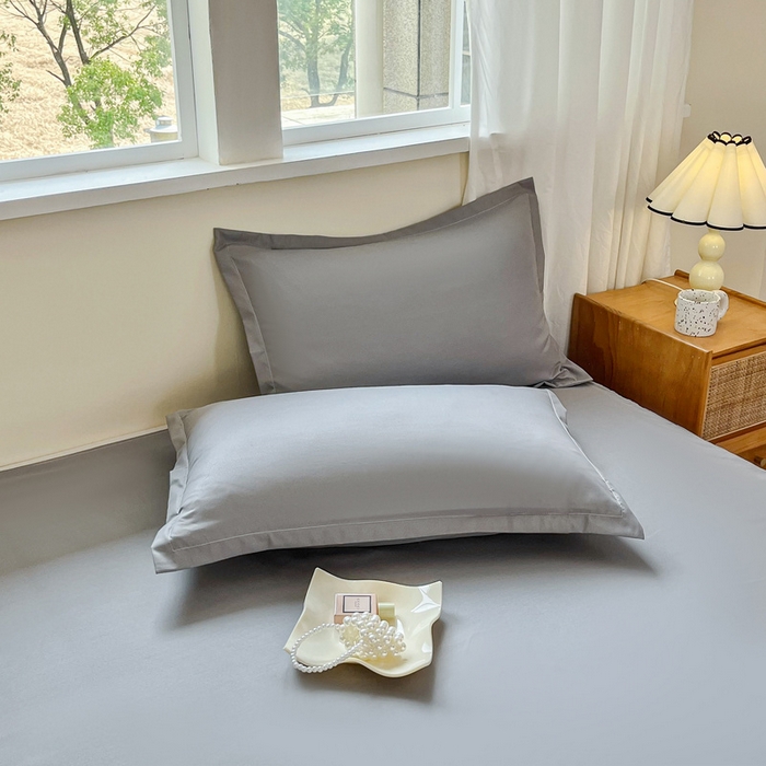 91家纺网 家纺一手货源 找家纺 恬澳家纺 2025新款外贸跨境电商亚马逊速卖通亲肤磨毛床裙欧美尺寸多多跨境平台TEMU希音虾皮 简系列-浅灰