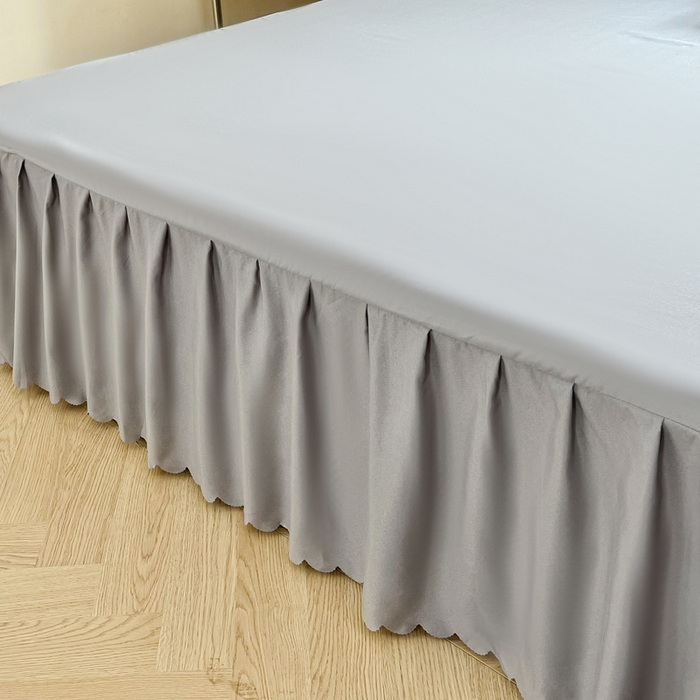 91家纺网 家纺一手货源 找家纺 恬澳家纺 2025新款外贸跨境电商亚马逊速卖通亲肤磨毛床裙欧美尺寸多多跨境平台TEMU希音虾皮 简系列-浅灰