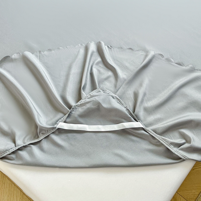 91家纺网 家纺一手货源 找家纺 恬澳家纺 2025新款外贸跨境电商亚马逊速卖通亲肤磨毛床裙欧美尺寸多多跨境平台TEMU希音虾皮 简系列-浅灰