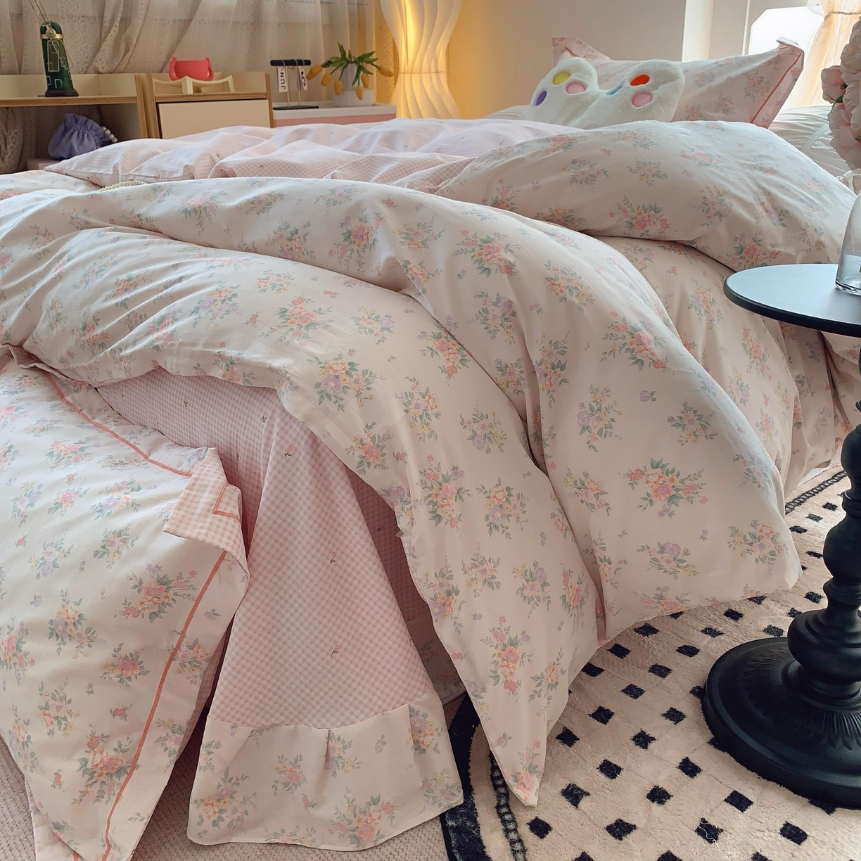 91家纺网 家纺一手货源 找家纺 莱豫家纺 2025春夏新款亲肤舒适小清新印花全棉纯棉四件套-第二批 樱花岛屿