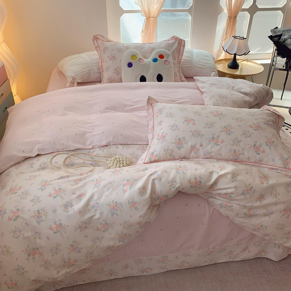 91家纺网 家纺一手货源 找家纺 莱豫家纺 2025春夏新款亲肤舒适小清新印花全棉纯棉四件套-第二批 樱花岛屿