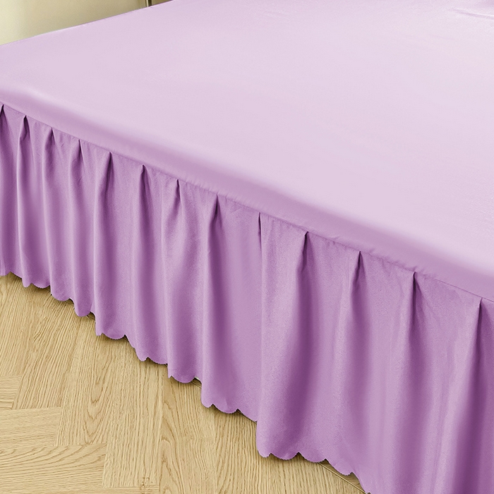 91家纺网 家纺一手货源 找家纺 恬澳家纺 2025新款外贸跨境电商亚马逊速卖通亲肤磨毛床裙欧美尺寸多多跨境平台TEMU希音虾皮 简系列-紫