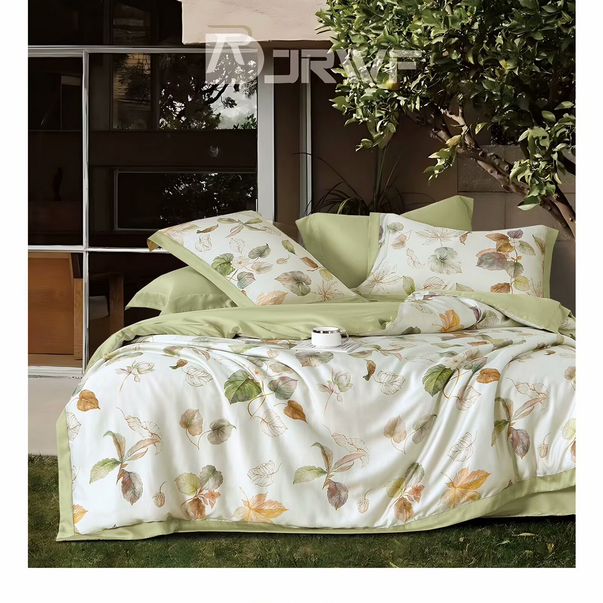 91家纺网 家纺一手货源 找家纺 （总）未来家居 2025新款宽边60S数码印花贡缎长绒棉四件套