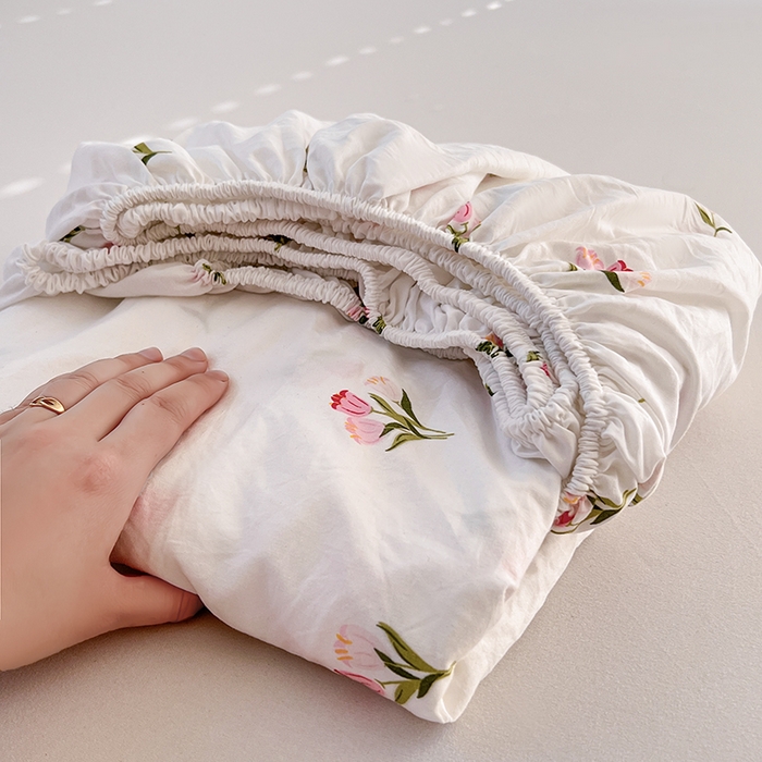 91家纺网 家纺一手货源 找家纺 （总）赫然家纺 2026新款亲肤舒适活性印染水洗棉床笠系列-单床笠