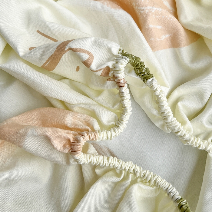 91家纺网 家纺一手货源 找家纺 赫然家纺 2026新款亲肤舒适活性印染水洗棉床笠系列床笠三件套（床笠+枕套） 爱心满满