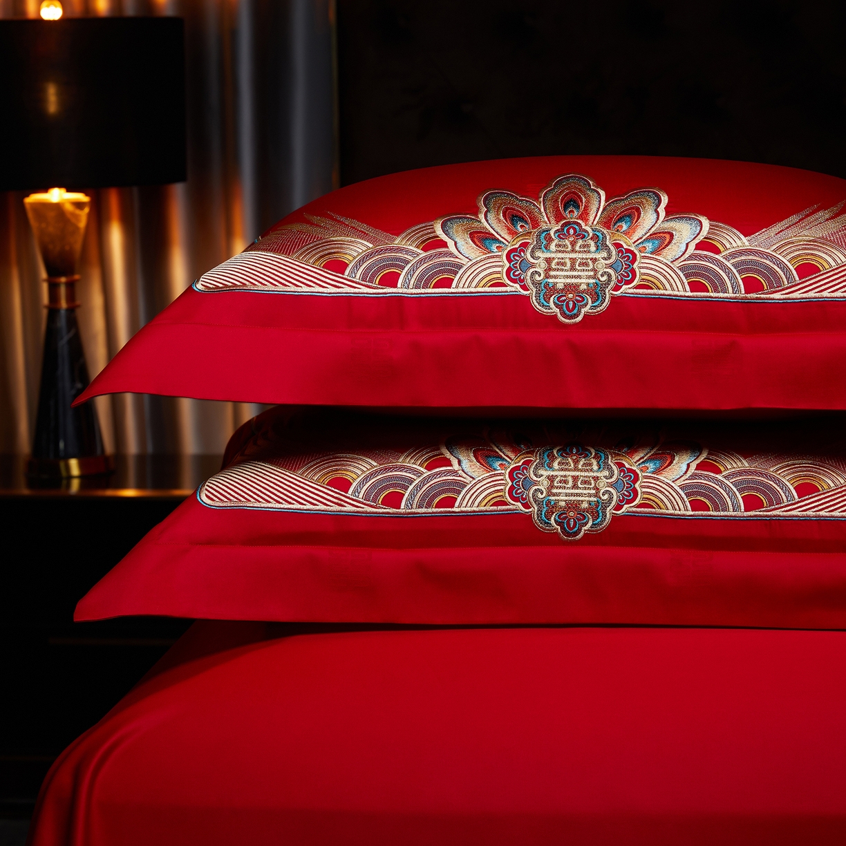 91家纺网 家纺一手货源 找家纺 （总）缔缦 2025新款Wedding高端婚庆60支长绒棉系列-百年好合