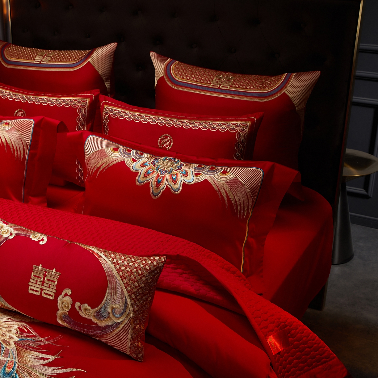 91家纺网 家纺一手货源 找家纺 （总）缔缦 2025新款Wedding高端婚庆60支长绒棉系列-百年好合