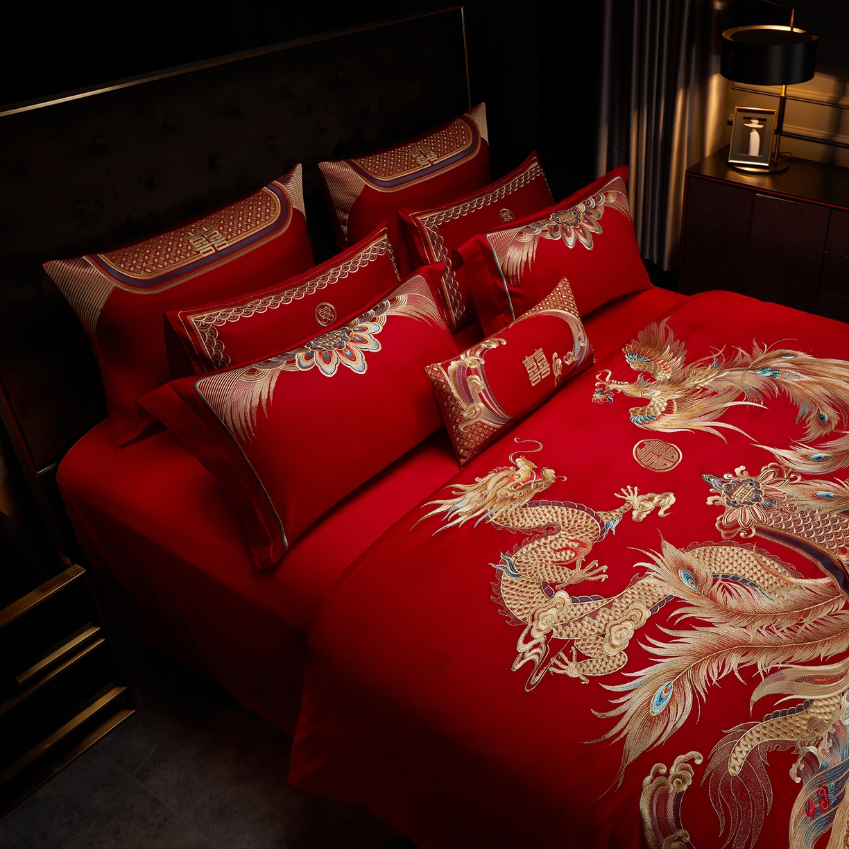 91家纺网 家纺一手货源 找家纺 （总）缔缦 2025新款Wedding高端婚庆60支长绒棉系列-百年好合