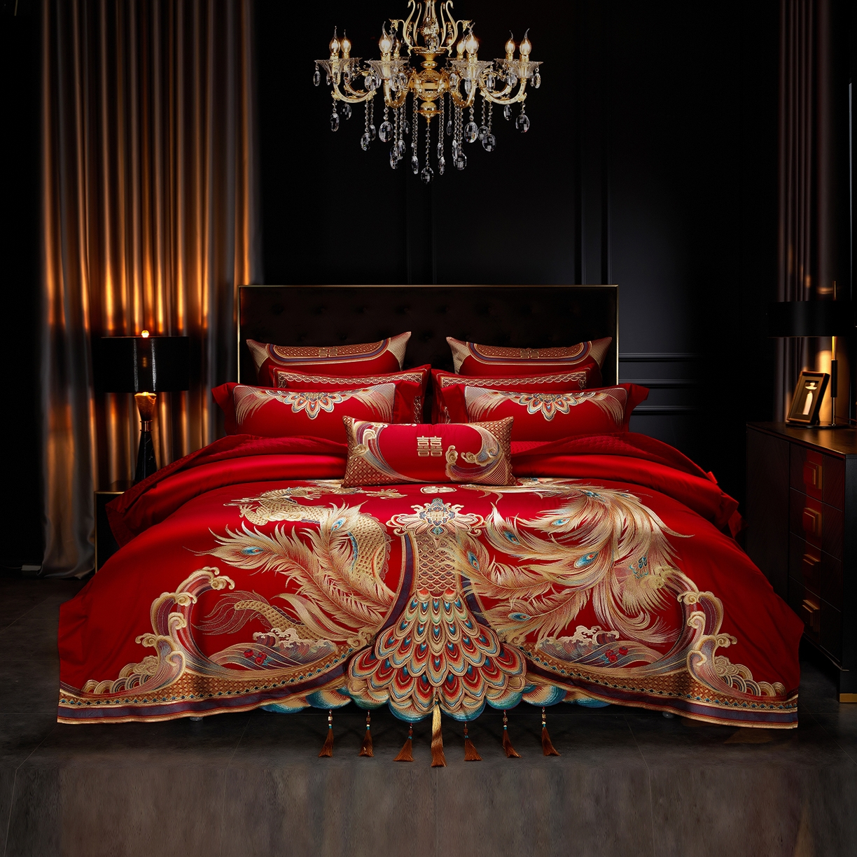 （总）缔缦 2025新款Wedding高端婚庆60支长绒棉系列-百年好合