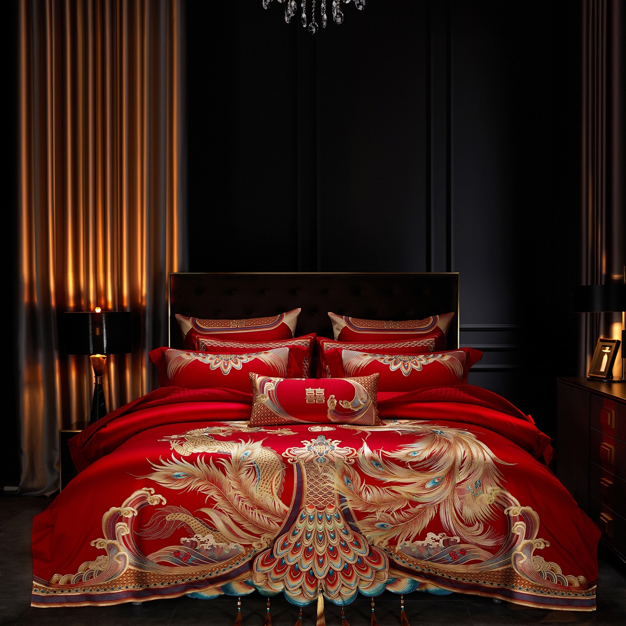 91家纺网 家纺一手货源 找家纺 （总）缔缦 2025新款Wedding高端婚庆60支长绒棉系列-百年好合