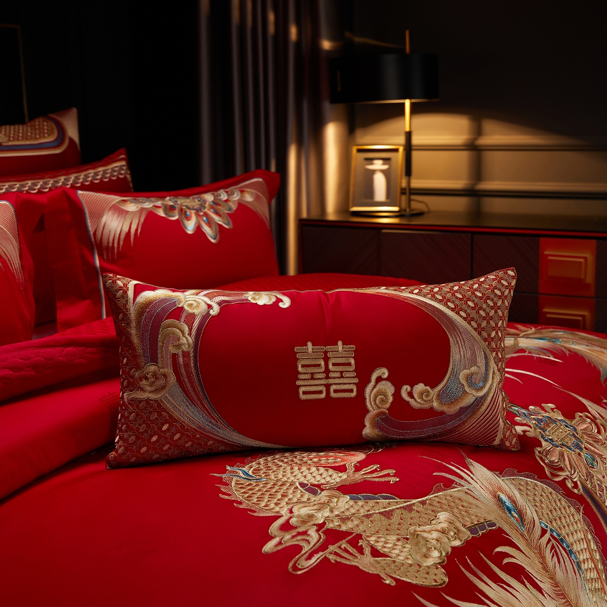 91家纺网 家纺一手货源 找家纺 （总）缔缦 2025新款Wedding高端婚庆60支长绒棉系列-百年好合