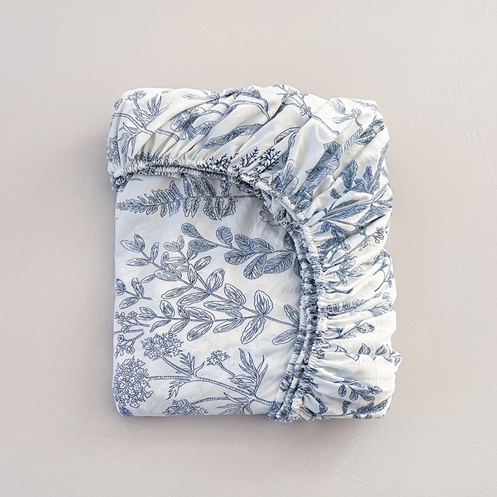 91家纺网 家纺一手货源 找家纺 赫然家纺 2026新款亲肤舒适活性印染水洗棉床笠系列-单床笠 兰花情