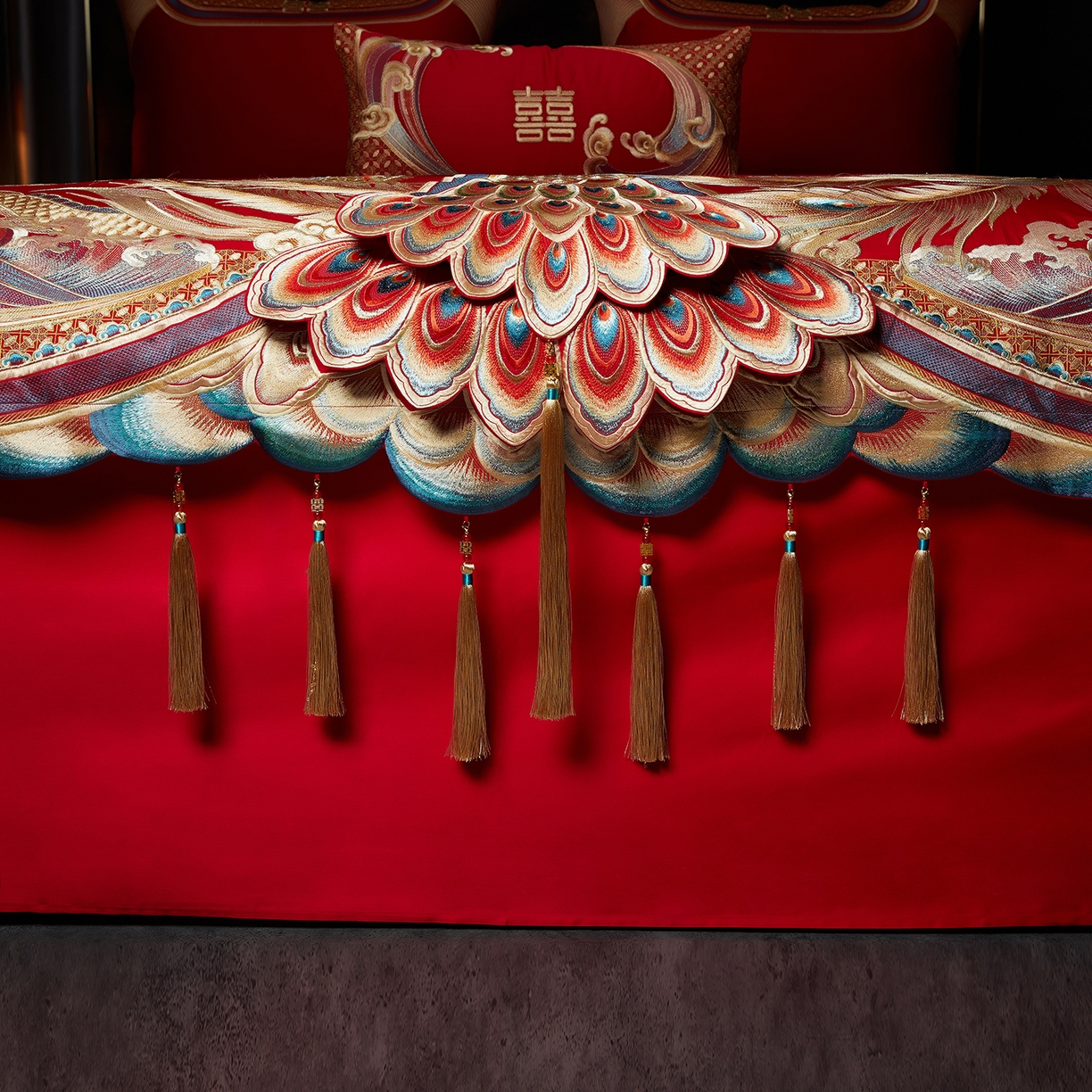 91家纺网 家纺一手货源 找家纺 （总）缔缦 2025新款Wedding高端婚庆60支长绒棉系列-百年好合