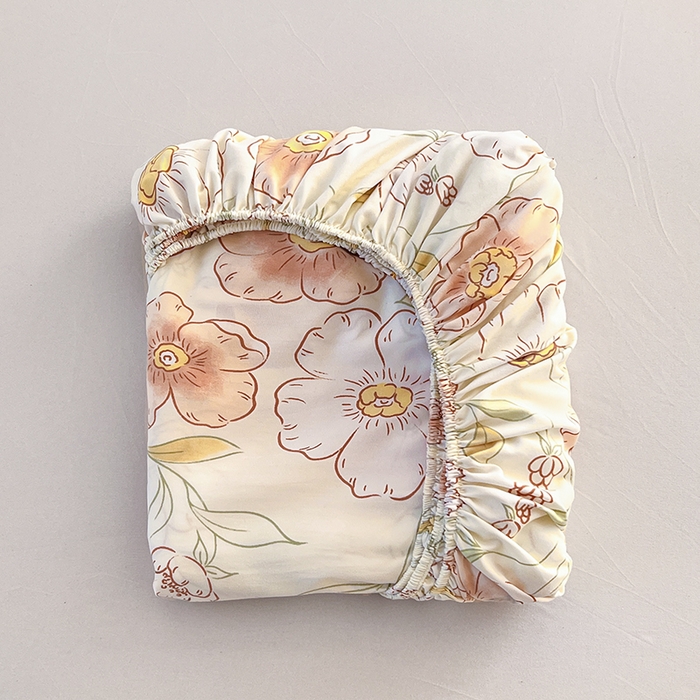 91家纺网 家纺一手货源 找家纺 赫然家纺 2026新款亲肤舒适活性印染水洗棉床笠系列-单床笠 露华浓